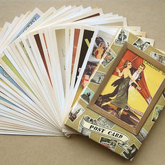 32 Pcs Vintage European Style Building Illustration Postcards