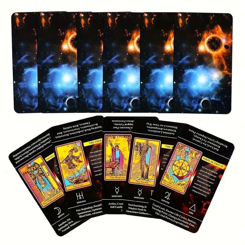 78 Card Tarot Deck For Beginners with QRCode Pdf Guidebook Portable Size