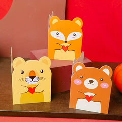 10pcs Animal Flower Gift Teacher Birthday Thank You Greeting Card