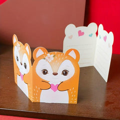 10pcs Animal Flower Gift Teacher Birthday Thank You Greeting Card