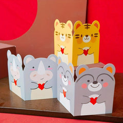 10pcs Animal Flower Gift Teacher Birthday Thank You Greeting Card