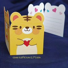 10pcs Animal Flower Gift Teacher Birthday Thank You Greeting Card