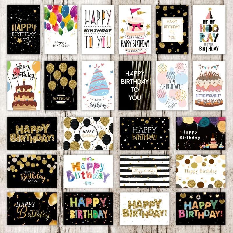 24PCS Birthday Card With 24 Envelopes