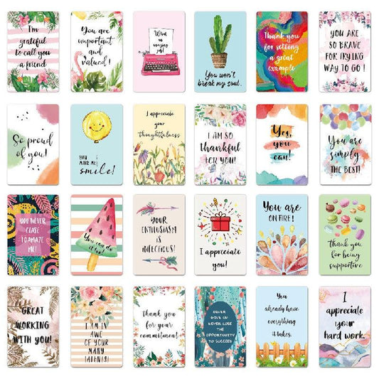 72pcs Inspirational Encouragement Message Note Cards