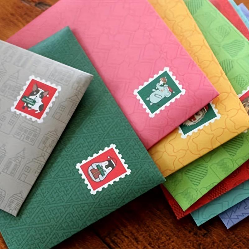 3D Christmas Greeting Card Set - 10 Cards, 2 Stickers, Envelopes Included