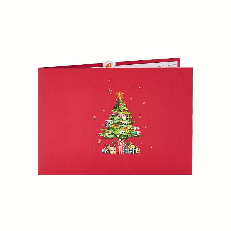 Merry Christmas 3D Pop Up Card - Christmas Tree Greeting Card
