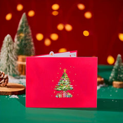Merry Christmas 3D Pop Up Card - Christmas Tree Greeting Card