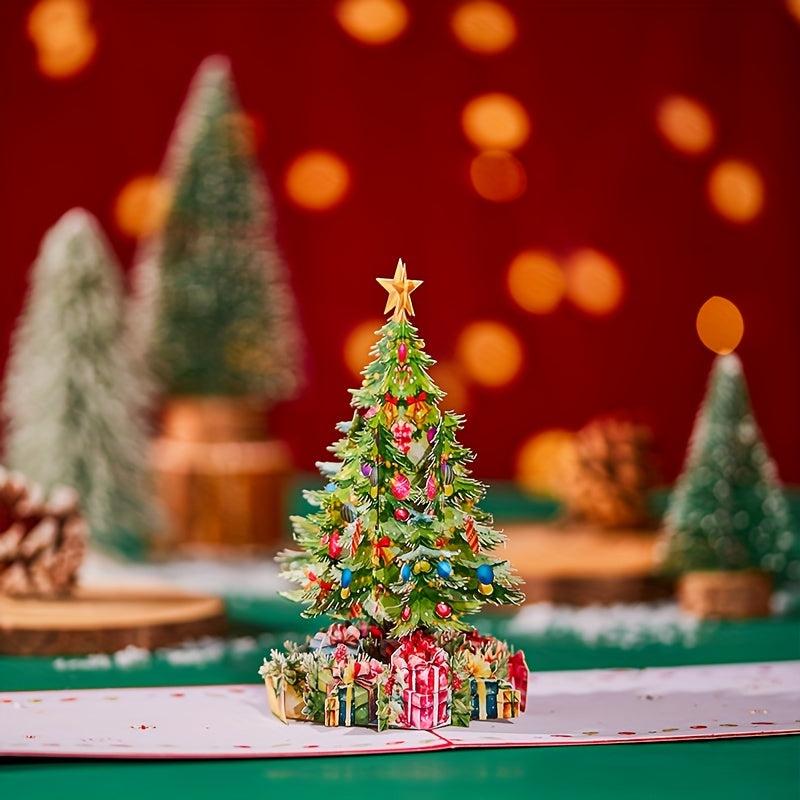 Merry Christmas 3D Pop Up Card - Christmas Tree Greeting Card