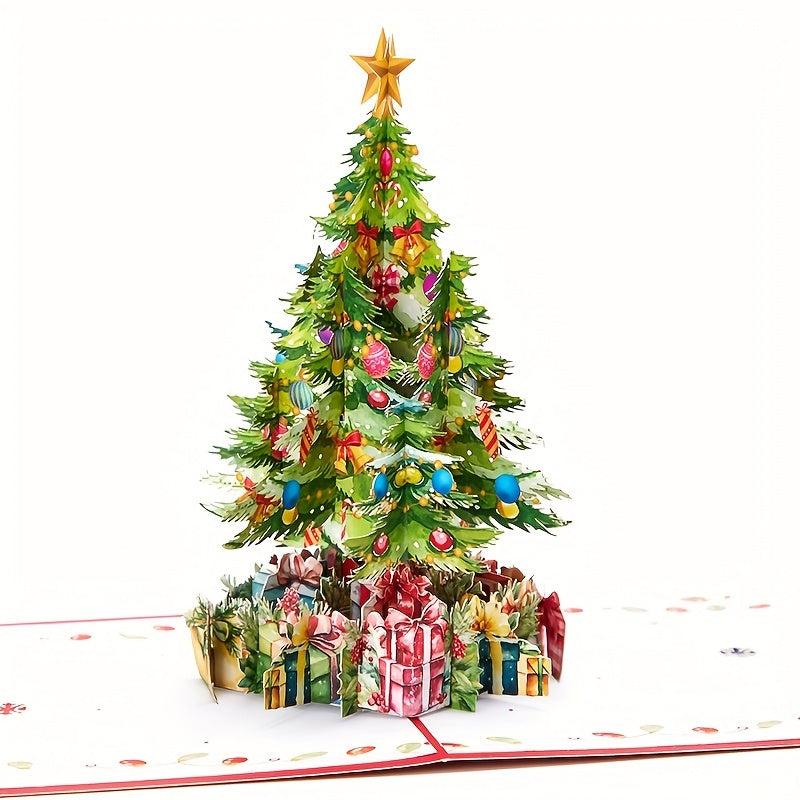 Merry Christmas 3D Pop Up Card - Christmas Tree Greeting Card
