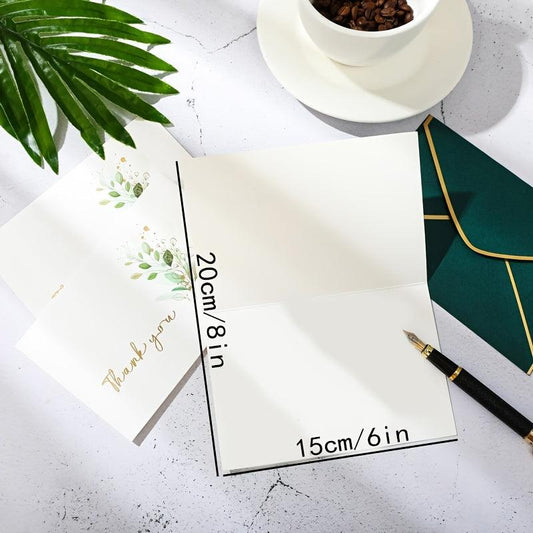6pcs Thank You Card Craft Paper Blank Thank You Card With Envelope