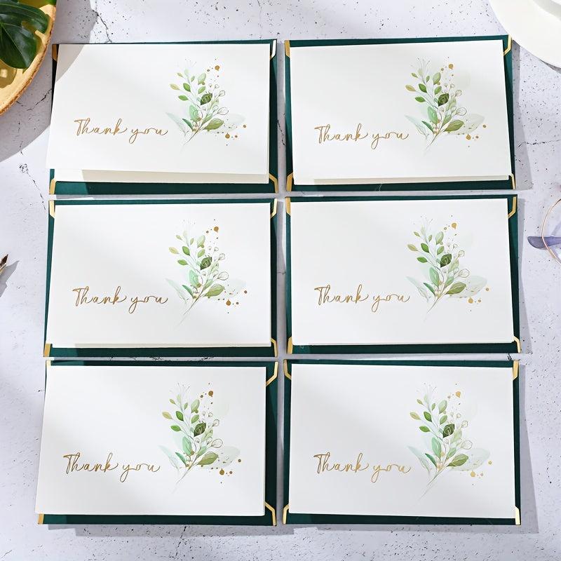 6pcs Thank You Card Craft Paper Blank Thank You Card With Envelope