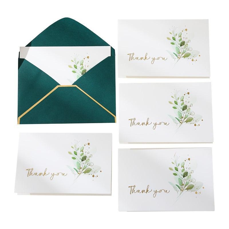 6pcs Thank You Card Craft Paper Blank Thank You Card With Envelope