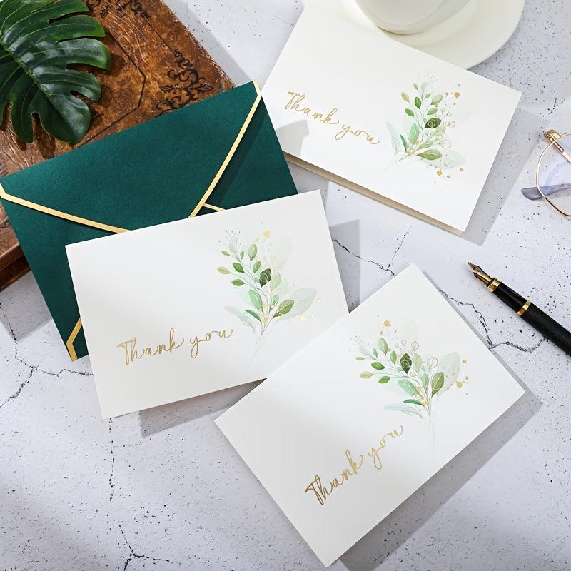 6pcs Thank You Card Craft Paper Blank Thank You Card With Envelope