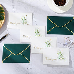 6pcs Thank You Card Craft Paper Blank Thank You Card With Envelope