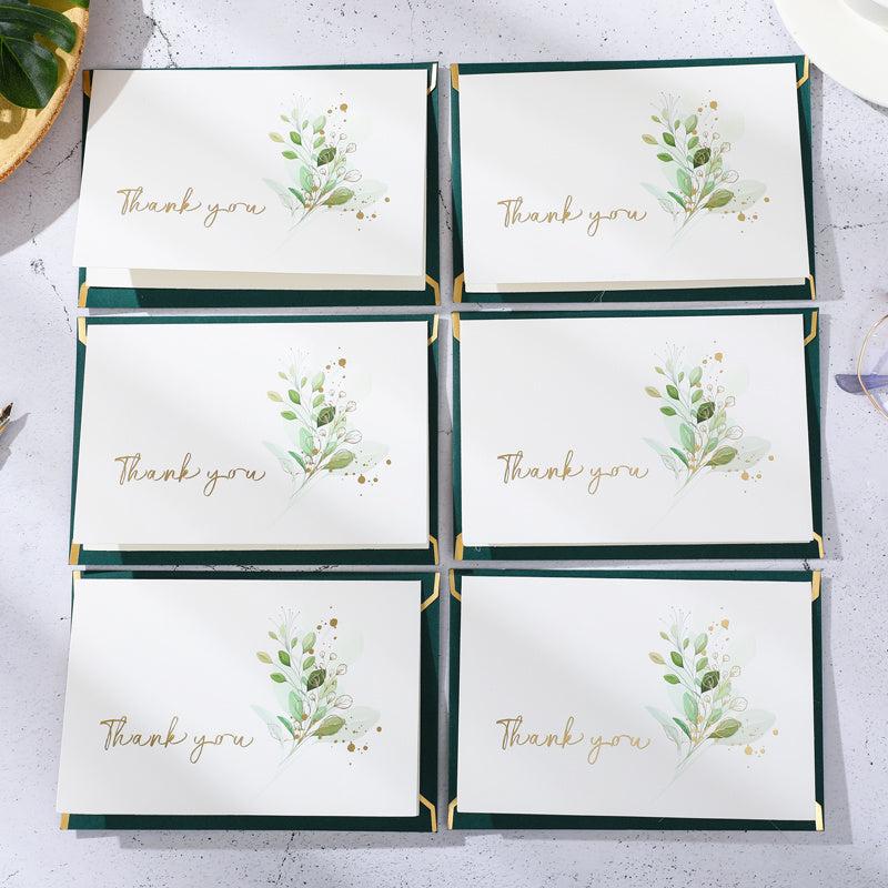 6pcs Thank You Card Craft Paper Blank Thank You Card With Envelope