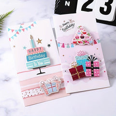 8pcs 3D Greeting Cards with Envelopes for Various Occasions