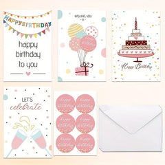Birthday Cards Set of 9 with Envelopes