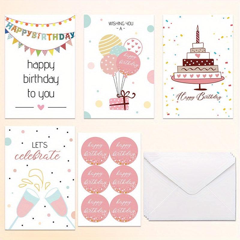 Birthday Cards Set of 9 with Envelopes