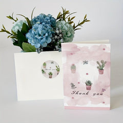 6pcs Thank You Cards With Envelopes & Sealing Stickers