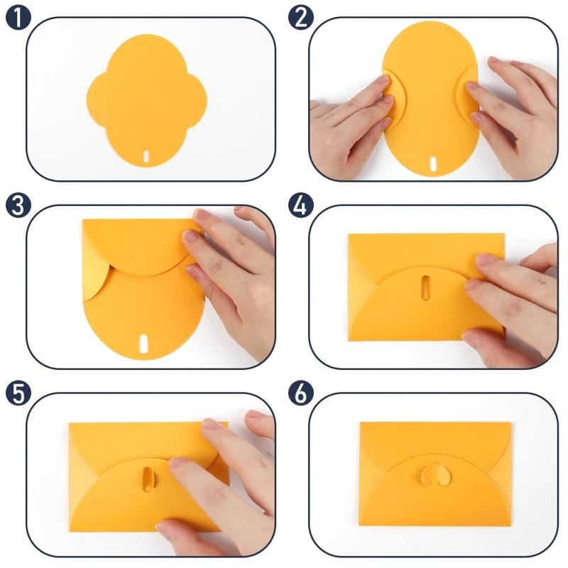 10PCS Small Greeting Card Envelopes Bronzing Love Pearl Paper Mini Envelope