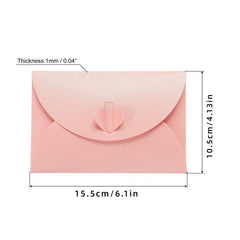 10PCS Small Greeting Card Envelopes Bronzing Love Pearl Paper Mini Envelope