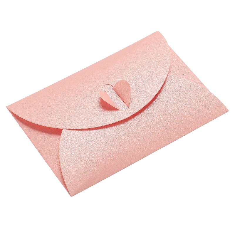 10PCS Small Greeting Card Envelopes Bronzing Love Pearl Paper Mini Envelope