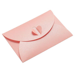 10PCS Small Greeting Card Envelopes Bronzing Love Pearl Paper Mini Envelope