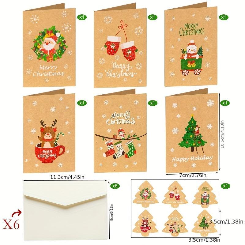 18pcs Christmas Blessing Cards Holiday Gift Greeting Message Cards