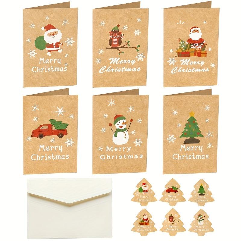18pcs Christmas Blessing Cards Holiday Gift Greeting Message Cards
