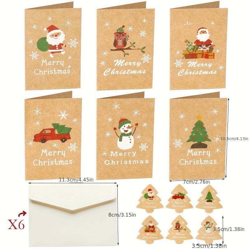 18pcs Christmas Blessing Cards Holiday Gift Greeting Message Cards