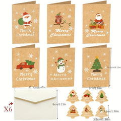 18pcs Christmas Blessing Cards Holiday Gift Greeting Message Cards