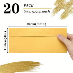 20 Pack Business Envelopes Square Flap Mailing Envelopes