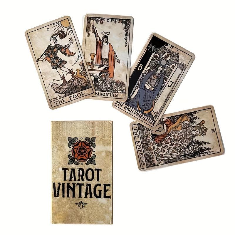 Vintage Elegance Classic Tarot Cards For Beginners - Desk/Board Card Collection
