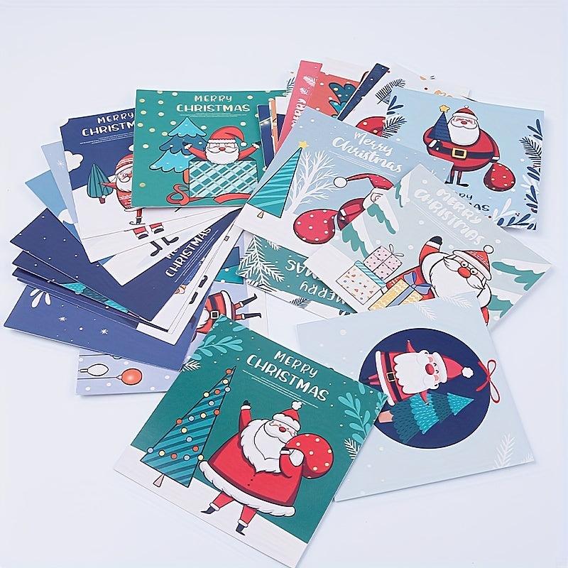 30pcs Christmas Greeting Cards - Various Designs Xmas Postcard No Marks Back