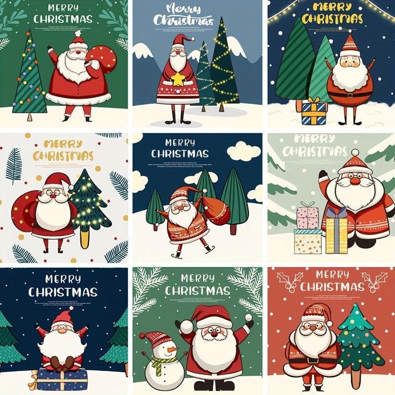 30pcs Christmas Greeting Cards - Various Designs Xmas Postcard No Marks Back
