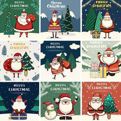 30pcs Christmas Greeting Cards - Various Designs Xmas Postcard No Marks Back