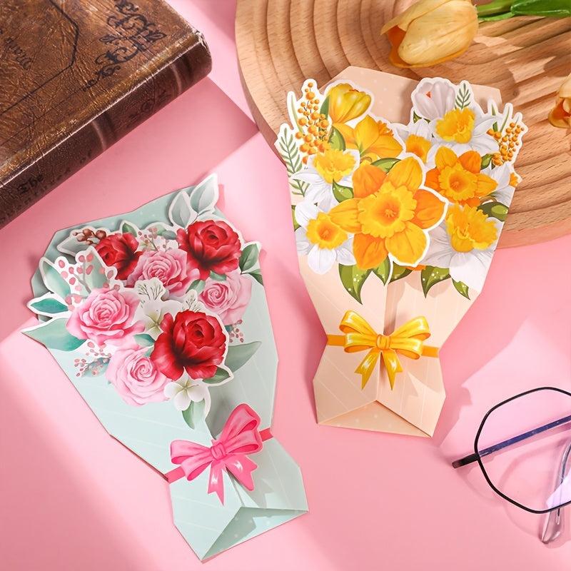 3pcs Valentines Greeting Cards With Envelopes Set