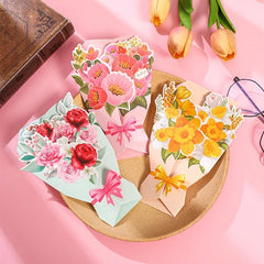 3pcs Valentines Greeting Cards With Envelopes Set