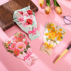 3pcs Valentines Greeting Cards With Envelopes Set
