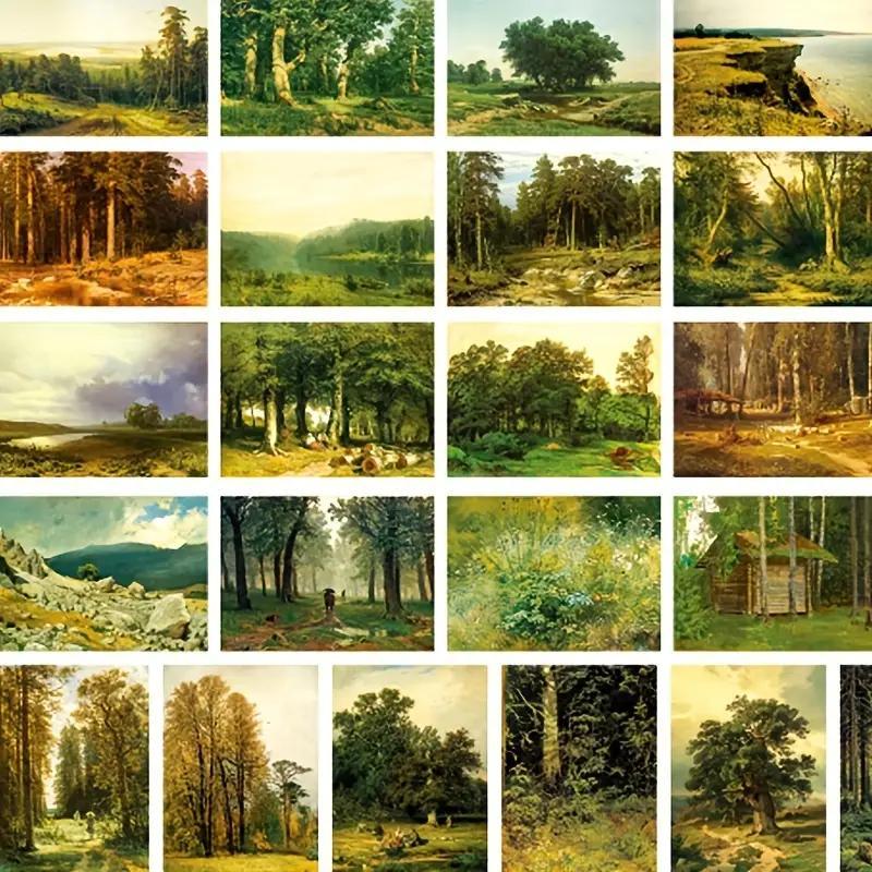 30pcs Boxed Hand-painted Blessing Cards for Office Messages