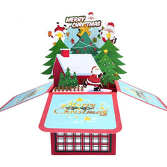 Christmas Happy Music & Lights Santa Tree Snowflakes Night Blessings