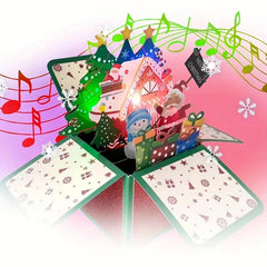 Christmas Happy Music & Lights Santa Tree Snowflakes Night Blessings