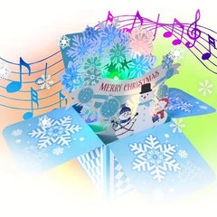 Christmas Happy Music & Lights Santa Tree Snowflakes Night Blessings