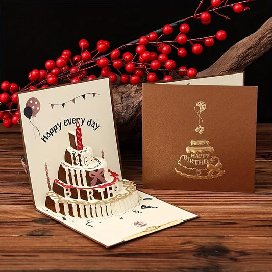 3D Birthday Card Women's Happy Pop Up Card