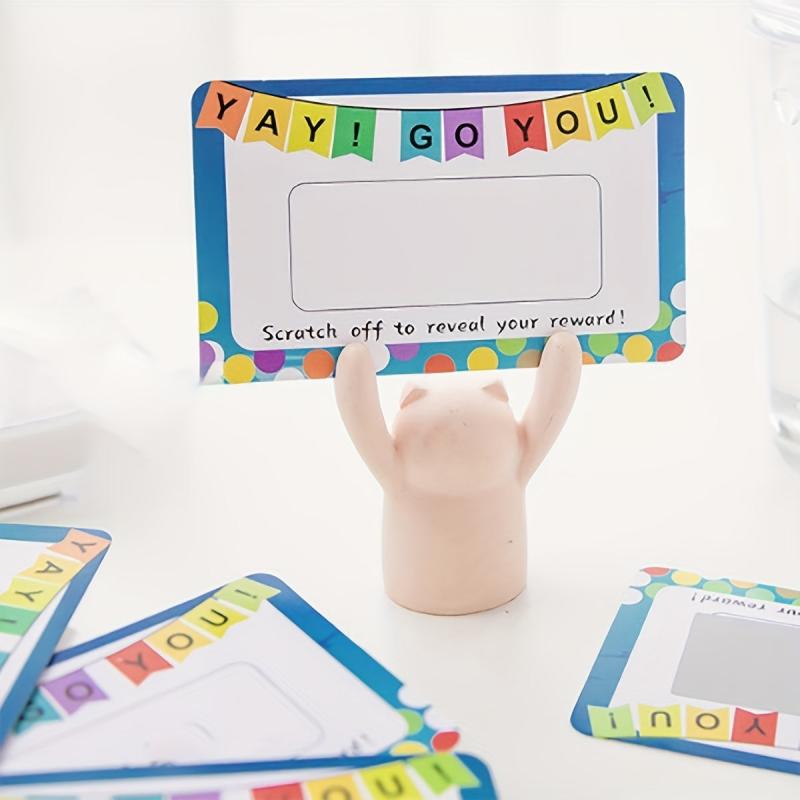 20 Cards 20 Stickers Scratch Card DIY Reward System for Students