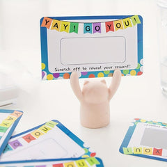 20 Cards 20 Stickers Scratch Card DIY Reward System for Students