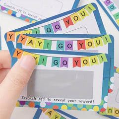 20 Cards 20 Stickers Scratch Card DIY Reward System for Students