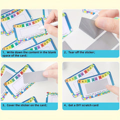 20 Cards 20 Stickers Scratch Card DIY Reward System for Students