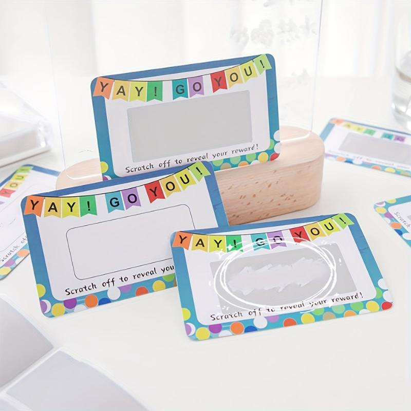 20 Cards 20 Stickers Scratch Card DIY Reward System for Students