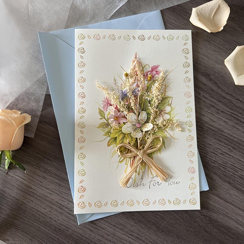 Flower Greeting Card Envelope Mother's Birthday Anniversary Gift